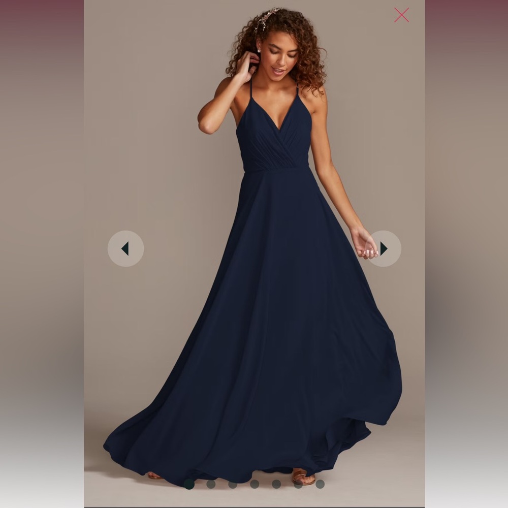CELEBRATE DB STUDIO Spaghetti Strap Full Skirt Dress, Marine, Size 6